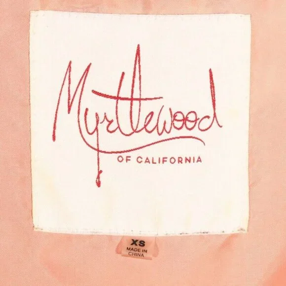 Myrtlewood of California Womens Dress Size XS Coral Lavender Mini Floral Lined - Picture 9 of 10